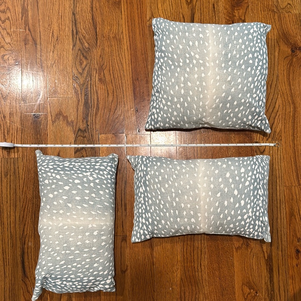 Custom antelope blue pillow covers